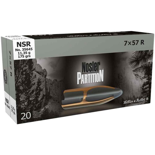 7x57 R Nosler Partition 11,4g/175grs. Sellier & Bellot