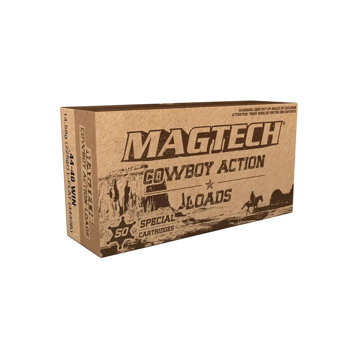 .44-40 Winchester Blei-Flachkopf 14,58g/225grs. Magtech