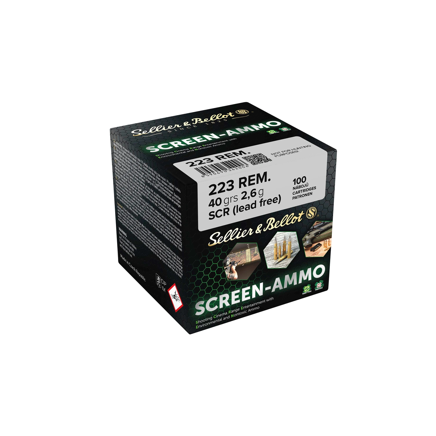 .223 Rem. Screen-Ammo SCR Zink 2,6g/40grs. Sellier & Bellot