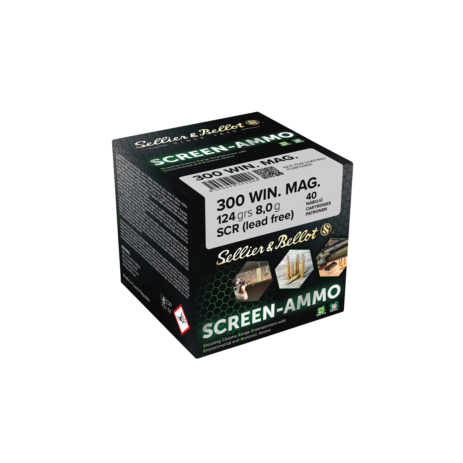 .300 Win. Mag. Screen-Ammo SCR Zink 8,0g/124grs. Sellier & Bellot