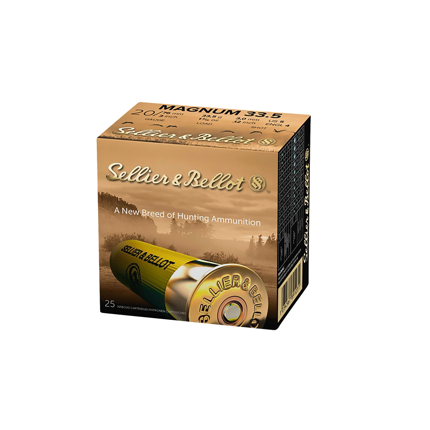 20/76 Jagd Plastik Magnum 3,5mm 33,5g Sellier & Bellot