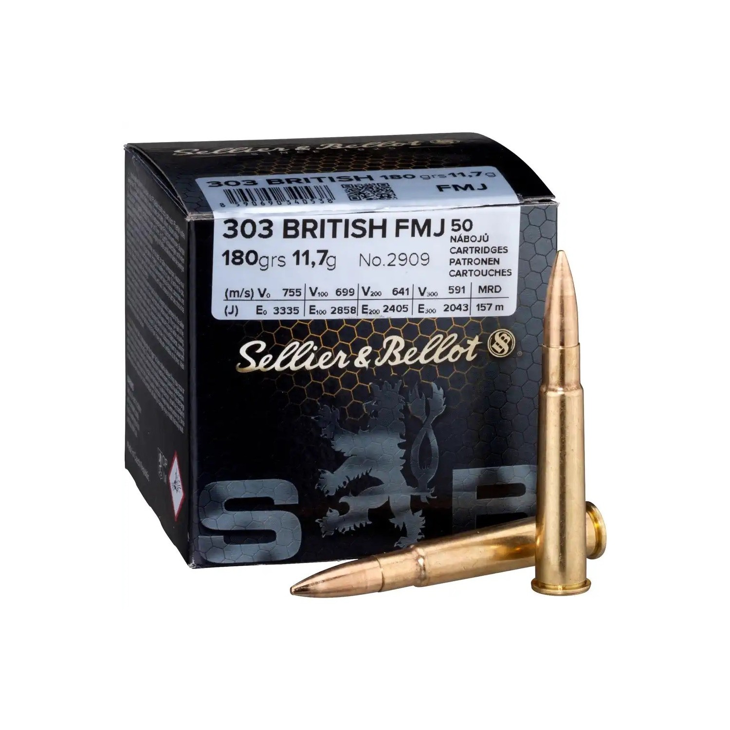 .303 British Vollmantel 11,7g/180grs. Sellier & Bellot 2