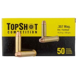 .357 Mag. Vollmantel 158grs  Patronen, .357Mag VLM 158grs, TOPSHOT Competition