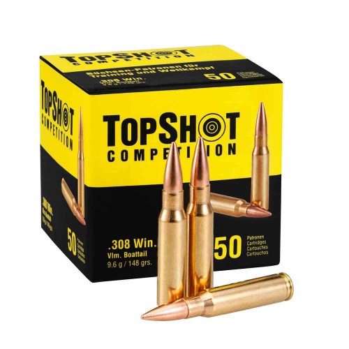 Büchsenmunition .308Win. FMJ 148grs. 50St., TOPSHOT Competition