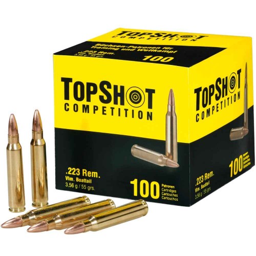 Büchsenmunition .223 Rem. Vlm BT, 3,6g/55grs.  TOPSHOT Competition