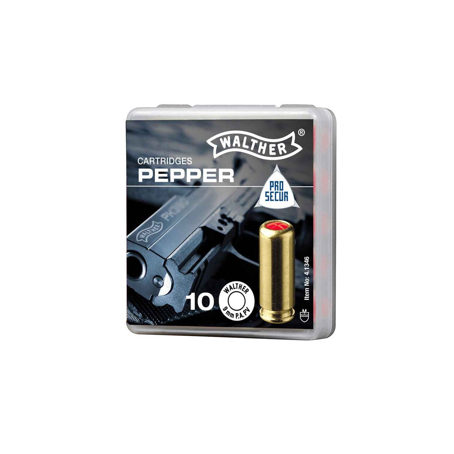 Pfeffer-Gas Patronen / cal. 9 mm P.A.K. - 10 Schuss Walther