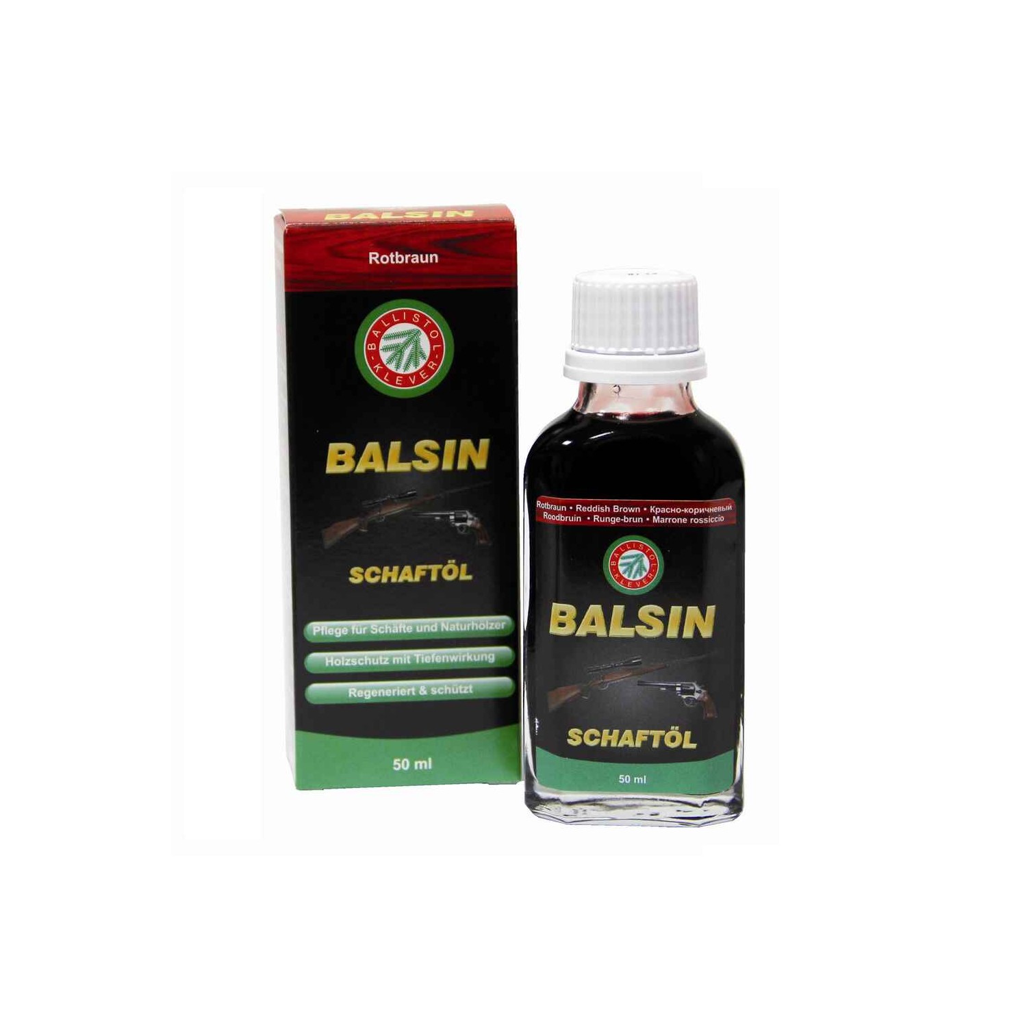 Schaftöl Balsin, rotbraun, 50 ml