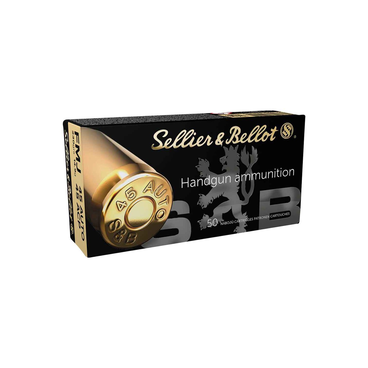 Pistolenmunition .45 ACP Vollmantel 14,9g/230grs. Sellier & Bellot